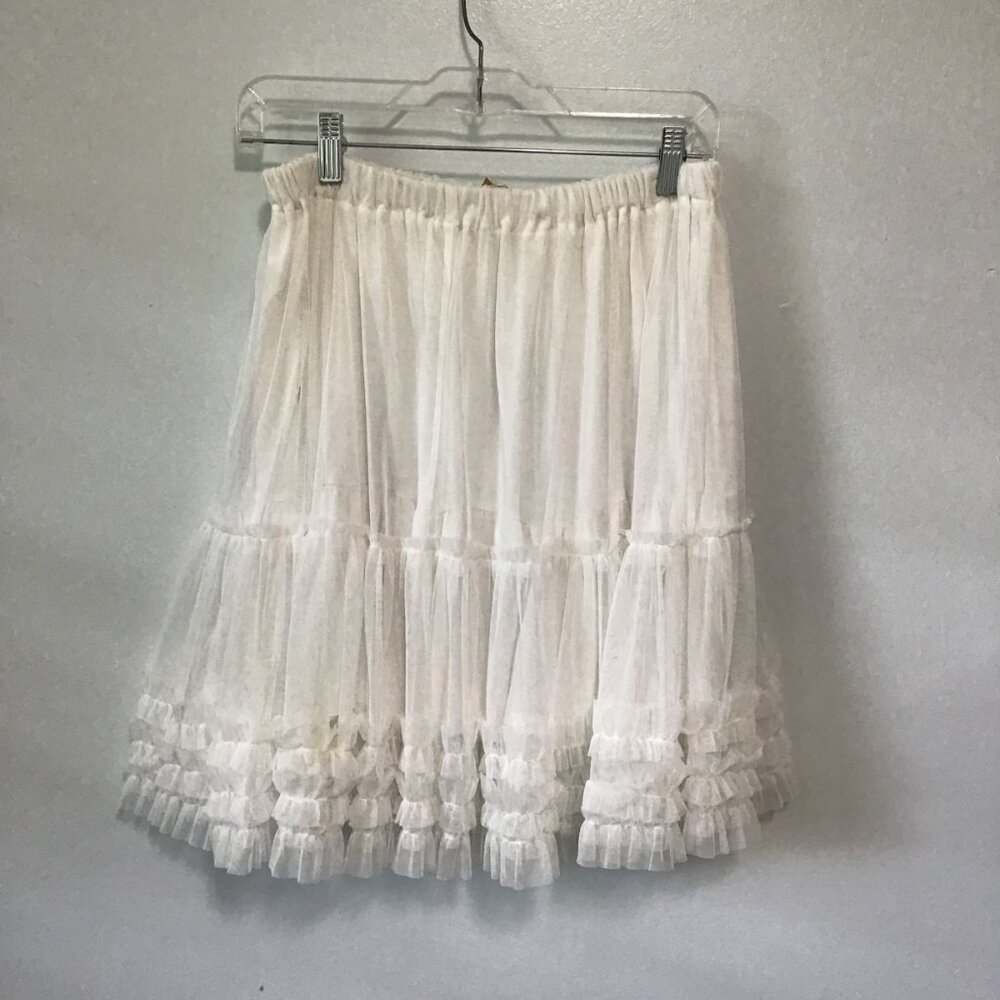 Talia Benson Sheer Tiered Midi Skirt with Ruffled Hemline Size S - Picture 8 of 10